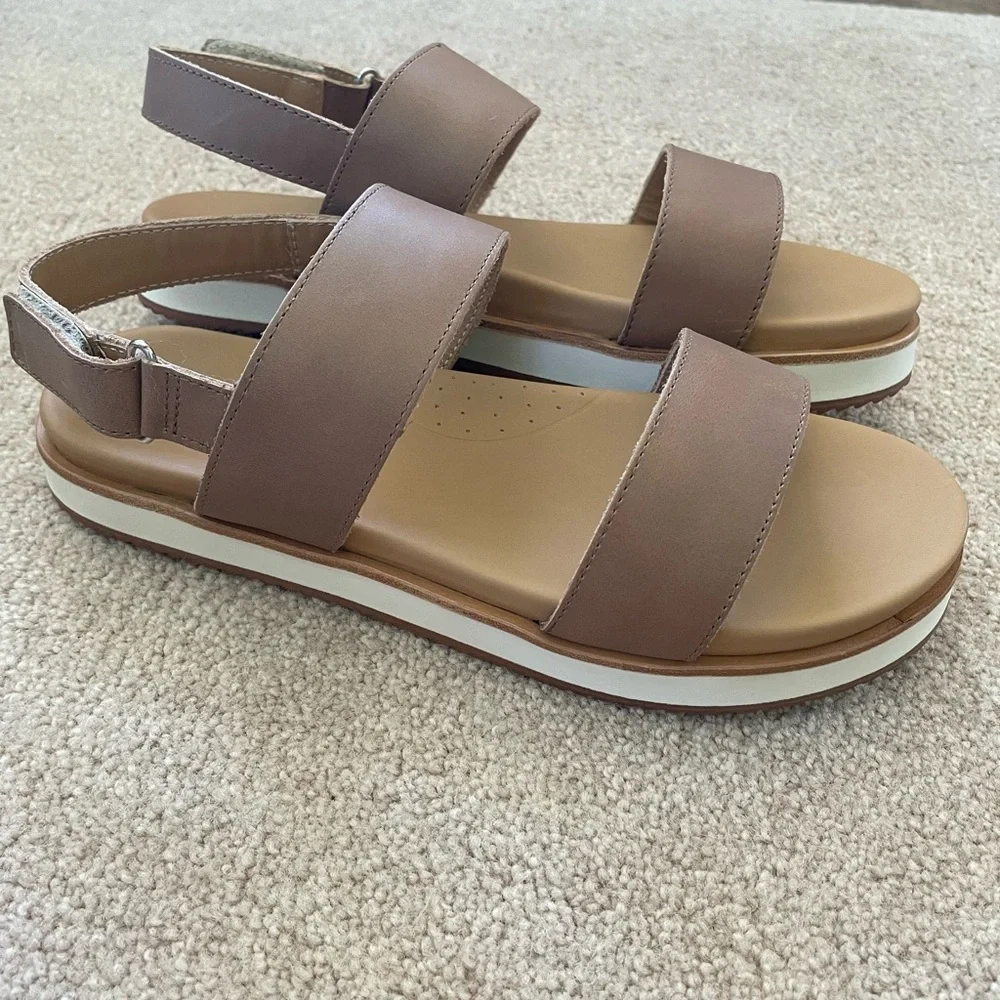 Nisolo NIB Women's Tan Flatform Sandals - Picture 2 of 5
